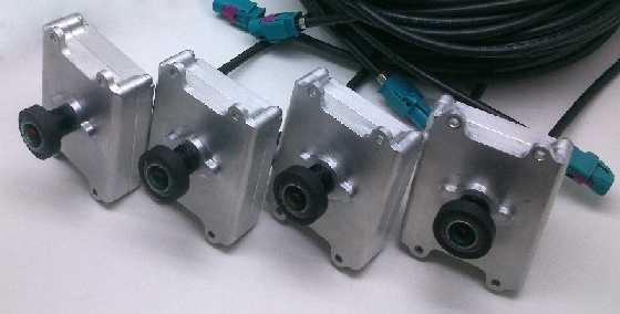 Mounted camera modules for Xylon's logiADAK ADAS development kit based on Xilinx Zynq-7000 All Programmable SoC