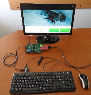 Xilinx Zynq SoC Base TRD running on the ZedBoard