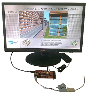 logiREF-ZGPU-TED reference design runs Linux based 3D avionics graphics demo on the TED inrevium Zynq-7000 AP SoC extension card