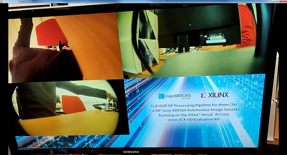 Screenshot from the Xylon's HDR ISP demo on Xilinx Versal AI ACAP device